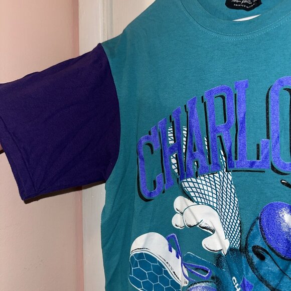 Vintage Charlotte Hornets T Shirt L Magic Johnson Ts Made In USA - Picture 7 of 13